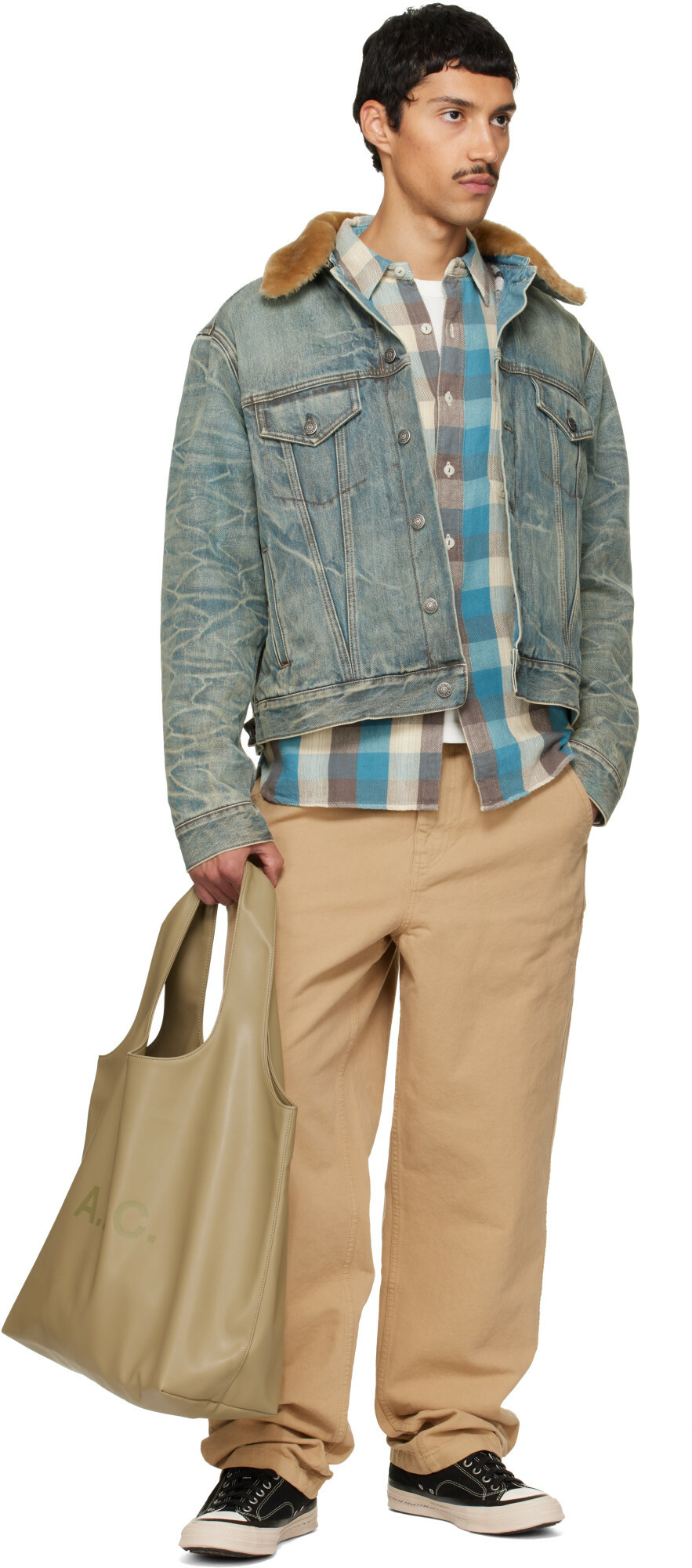 A.P.C. Khaki Ninon Tote