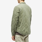 Save Khaki Men's Quiletd Shirt Jacket in Olive