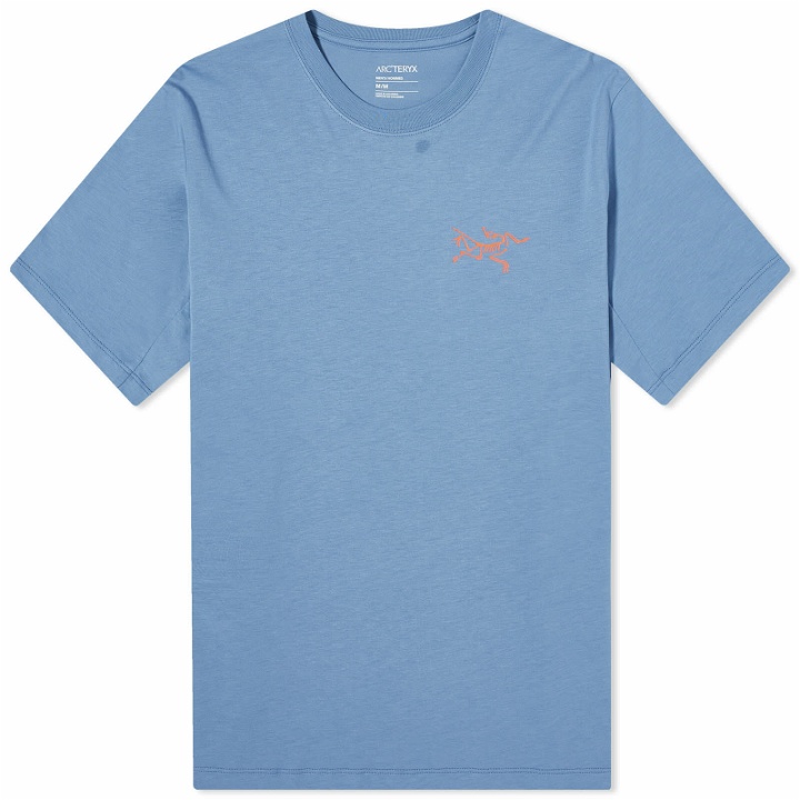 Photo: Arc'teryx Men's Arc'Multi Bird Logo T-Shirt in Stone Wash