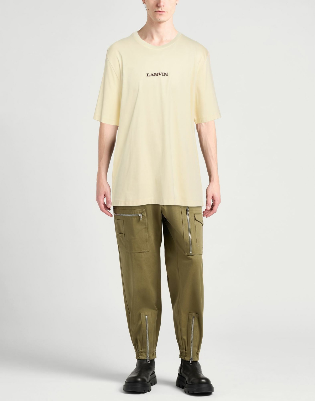 Lanvin Mens T-shirt in Beige