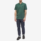 Maison Kitsuné Men's Tonal Fox Head Patch Comfort Polo Shirt in Bottle Green