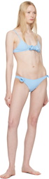 Coperni Blue Flower Bikini Top