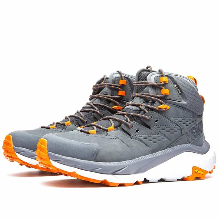 Photo: Hoka One One Men's Kaha 2 GTX Sneakers in Castlerock/Harbor Mist