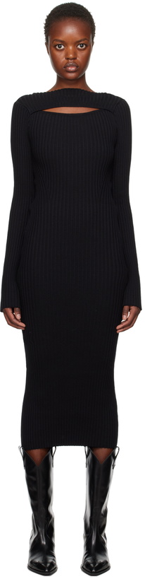 Photo: ANINE BING Black Cutout Midi Dress