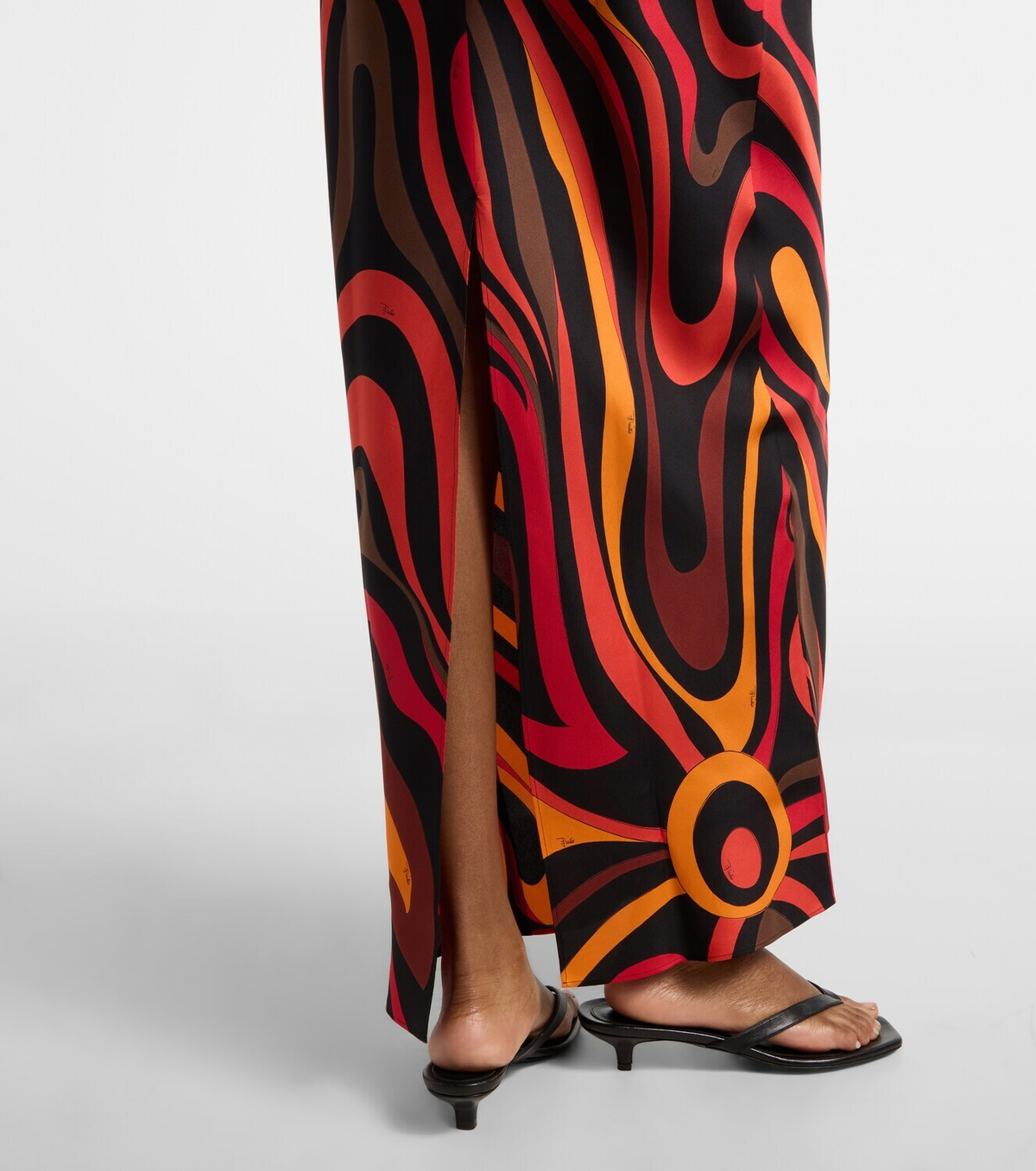 Pucci Marmo and Fari caped silk twill gown