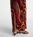 Pucci Marmo and Fari caped silk twill gown