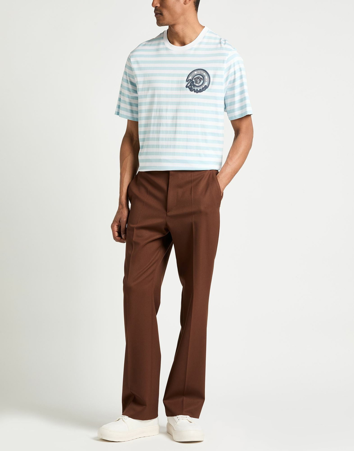 Versace Mens T-shirt Sky in Blue