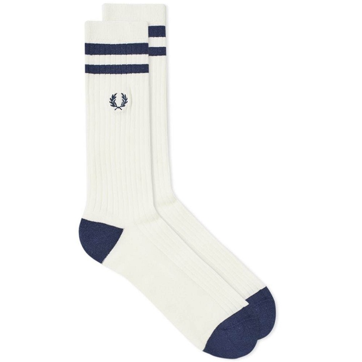 Photo: Fred Perry Tipped Sports Sock Snow White