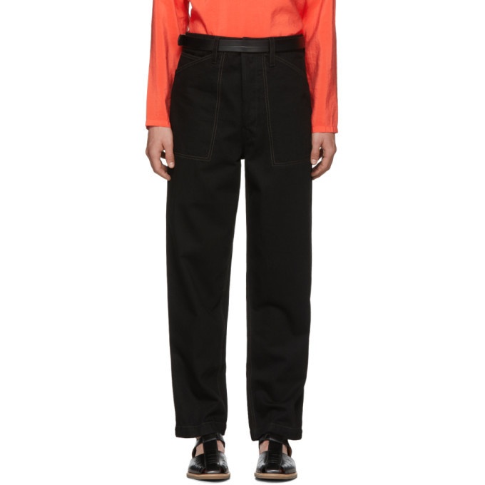 Photo: Lemaire Black Summer Chino Trousers