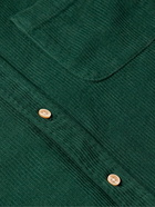 Portuguese Flannel - Lobo Button-Down Collar Cotton-Corduroy Shirt - Green