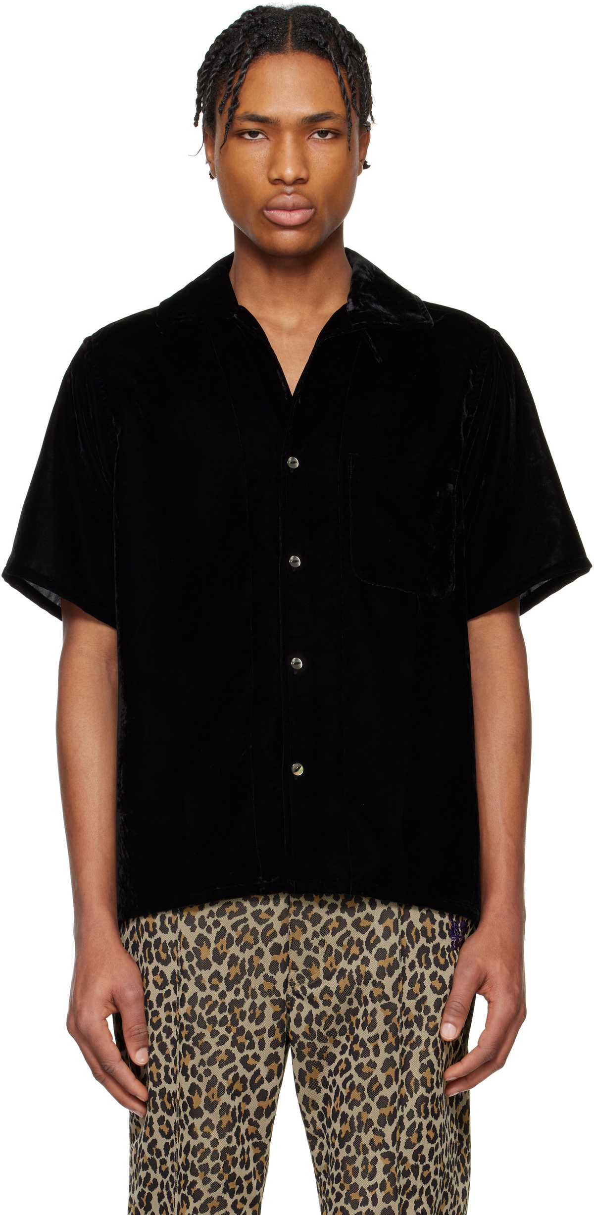 人文 C.O.B. Italian Collar Shirt black-italian-collar-shirt.jpg