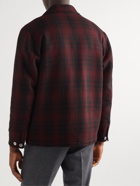 Caruso - Checked Wool and Cashmere-Blend Blouson Jacket - Red