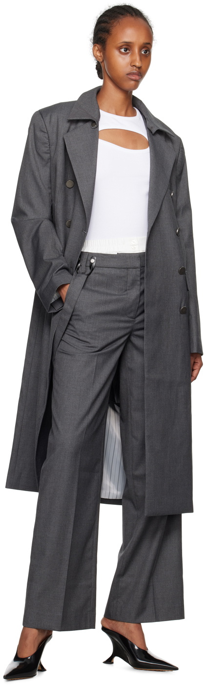 REMAIN Birger Christensen Gray Relaxed Coat