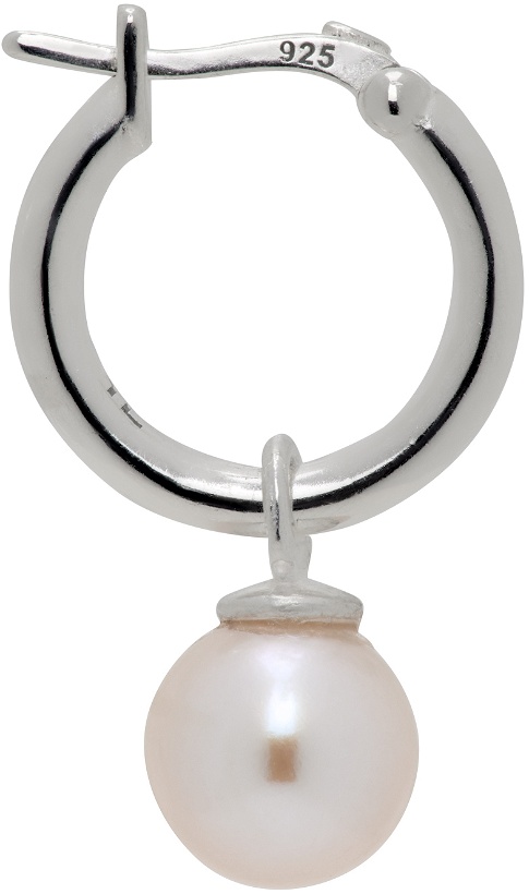 Photo: Hatton Labs SSENSE Exclusive Silver & White Pearl Hoop Single Earring