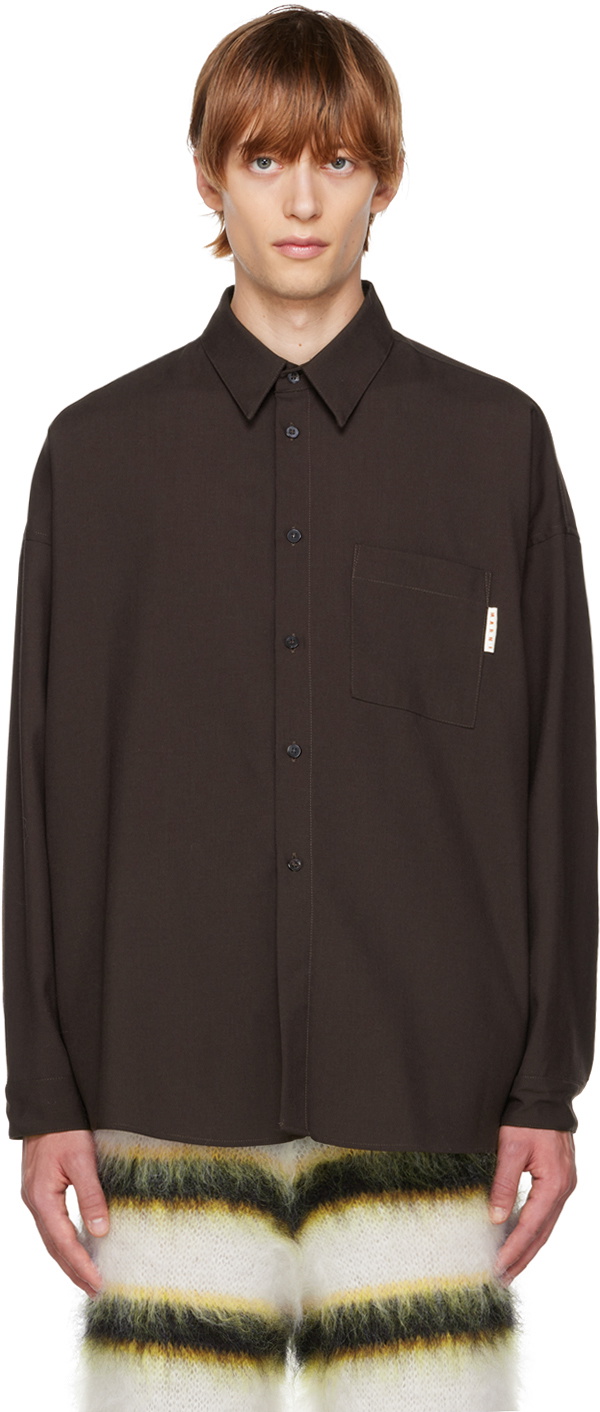 Marni Brown Button Up Shirt Marni