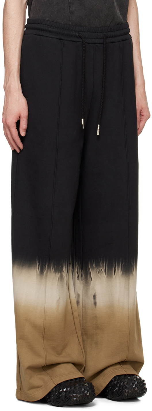 Feng Chen Wang Black Tie-Dye Sweatpants