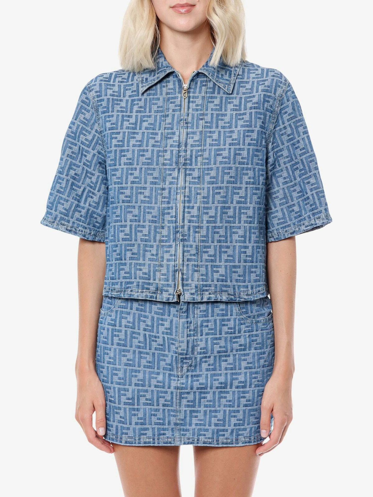 Fendi Shirt Blue Womens Fendi