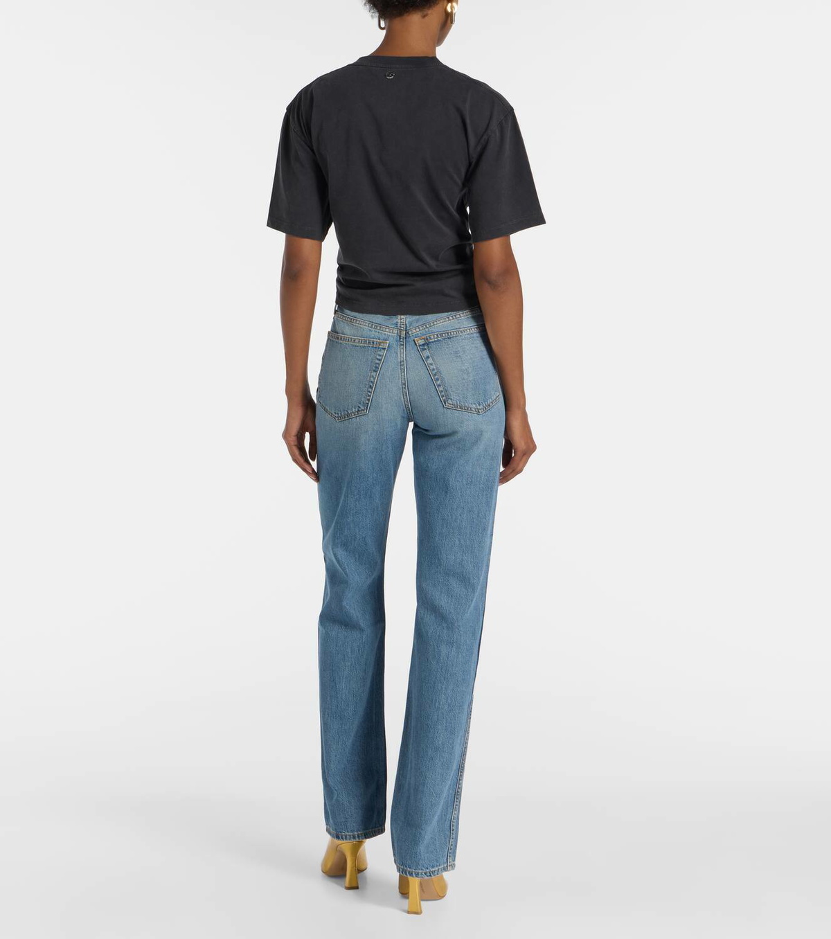 Tシャツ・カットソー RABANNE CROPPED T-SHIRT Cropped t-shirt in printed cotton – Rabanne