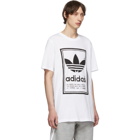 adidas Originals White and Black Backwards Logo T-Shirt