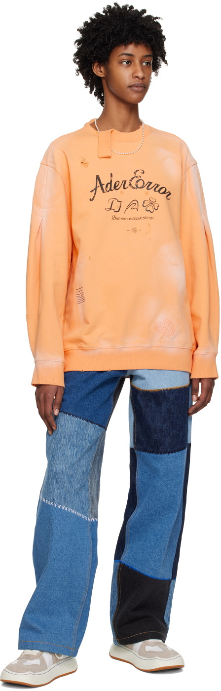 ADER error Orange Sollec Sweatshirt ADER error