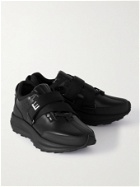 Dunhill - Aerial Runner Rubber-Trimmed Leather Sneakers - Black