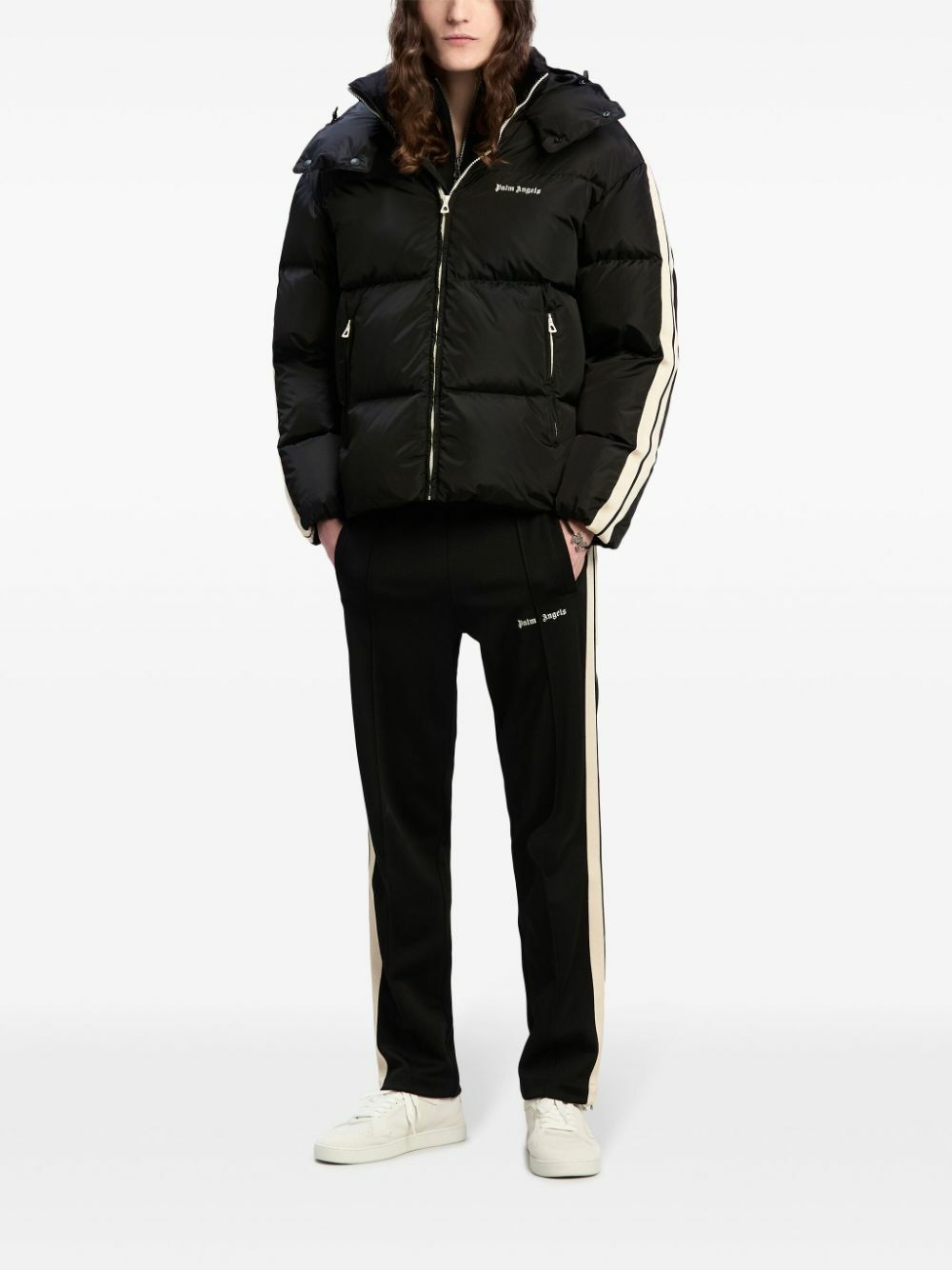 ジャケット・アウター PalmAngels Track Down Jacket PALM ANGELS Men's Red Classic Track Down Jacket Large Puffer
