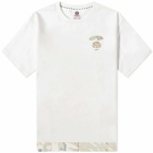 Men's AAPE Peace Camo Silicon Badge T-Shirt in Ivory