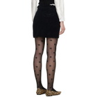 GANNI Black Crochet Miniskirt