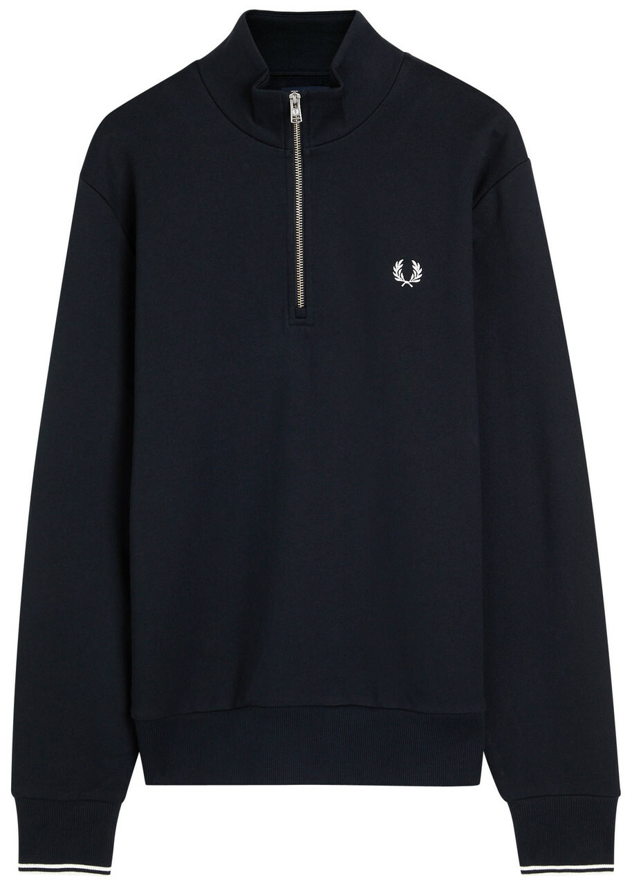 Fred Perry Half-zip Cotton Sweatshirt Navy