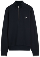 Fred Perry Half-zip Cotton Sweatshirt Navy