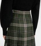 Emilia Wickstead Kensie checked wool-blend midi skirt