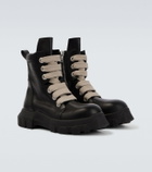 Rick Owens Jumbolace Army leather combat boots