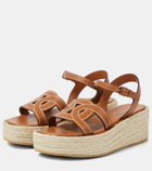 Tod's Leather espadrille sandals