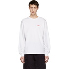 032c White Embroidered Classic Long Sleeve T-Shirt