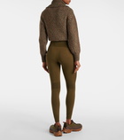 Loro Piana Ribbed-knit silk-blend leggings