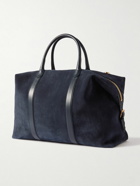 TOM FORD - Leather-Trimmed Suede Weekend Bag