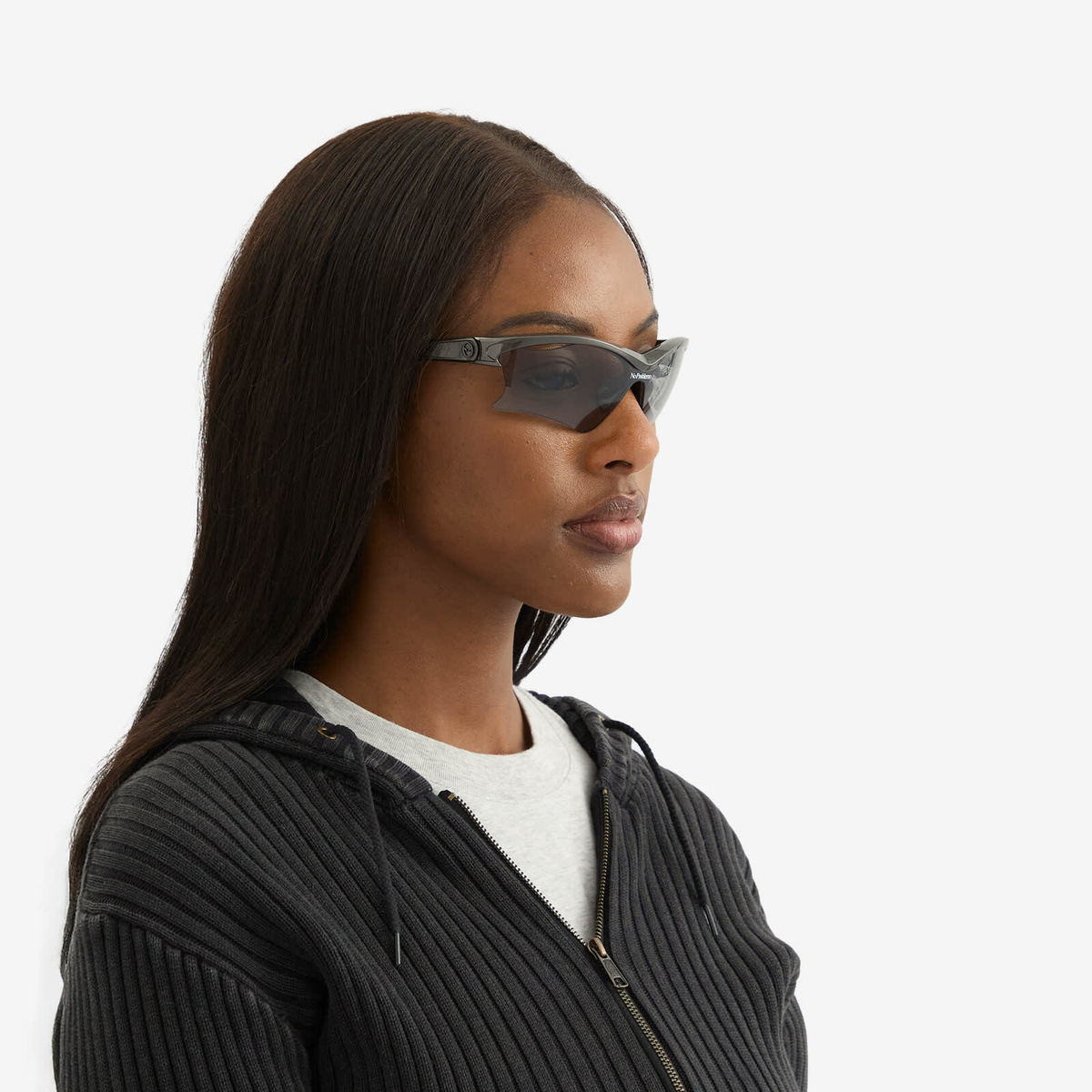 Le Specs x No Problemo Pluto Sunglasses in Silver Chrome/Smoke Tint 