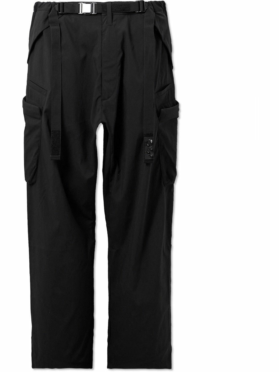 Photo: ACRONYM - P55-M Belted Stretch-Shell Cargo Trousers - Black