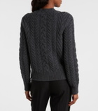McQueen Embellished wool and cashmere cardigan