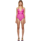 Im Sorry by Petra Collins SSENSE Exclusive Pink Lace Bodysuit