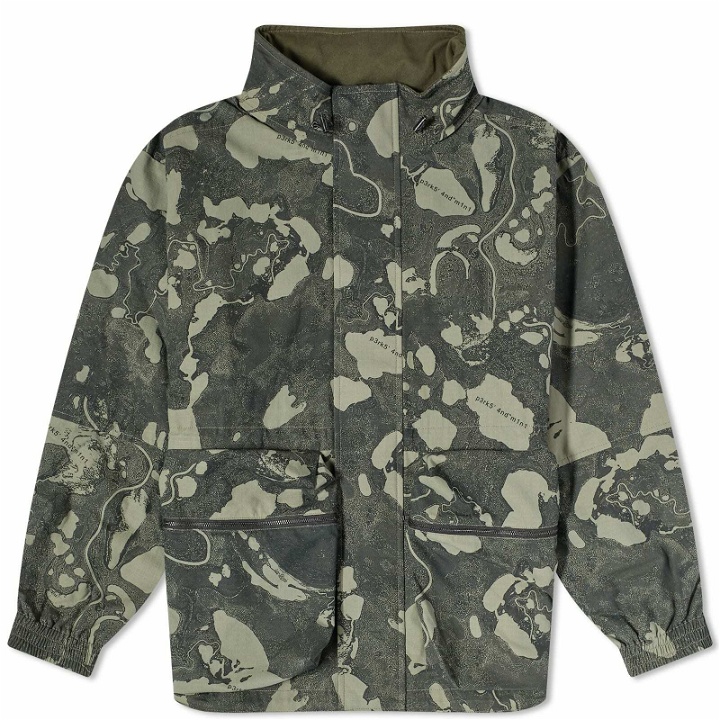 Photo: P.A.M. Men's Reversible Geo Mapping Parka Jacket in Swamp