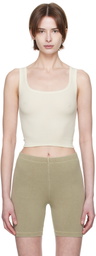 SKIMS Off-White Cotton Rib Tank Top