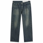 Neighborhood Men's Washed Denim DP Wide Jeans in Indigo