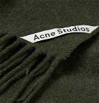 Acne Studios - Canada Fringed Mélange Wool Scarf - Green