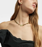 Octavia Elizabeth Bermuda Botany Eternity 18kt gold necklace with tourmalines