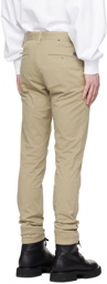 BOSS Beige Slim-Fit Trousers