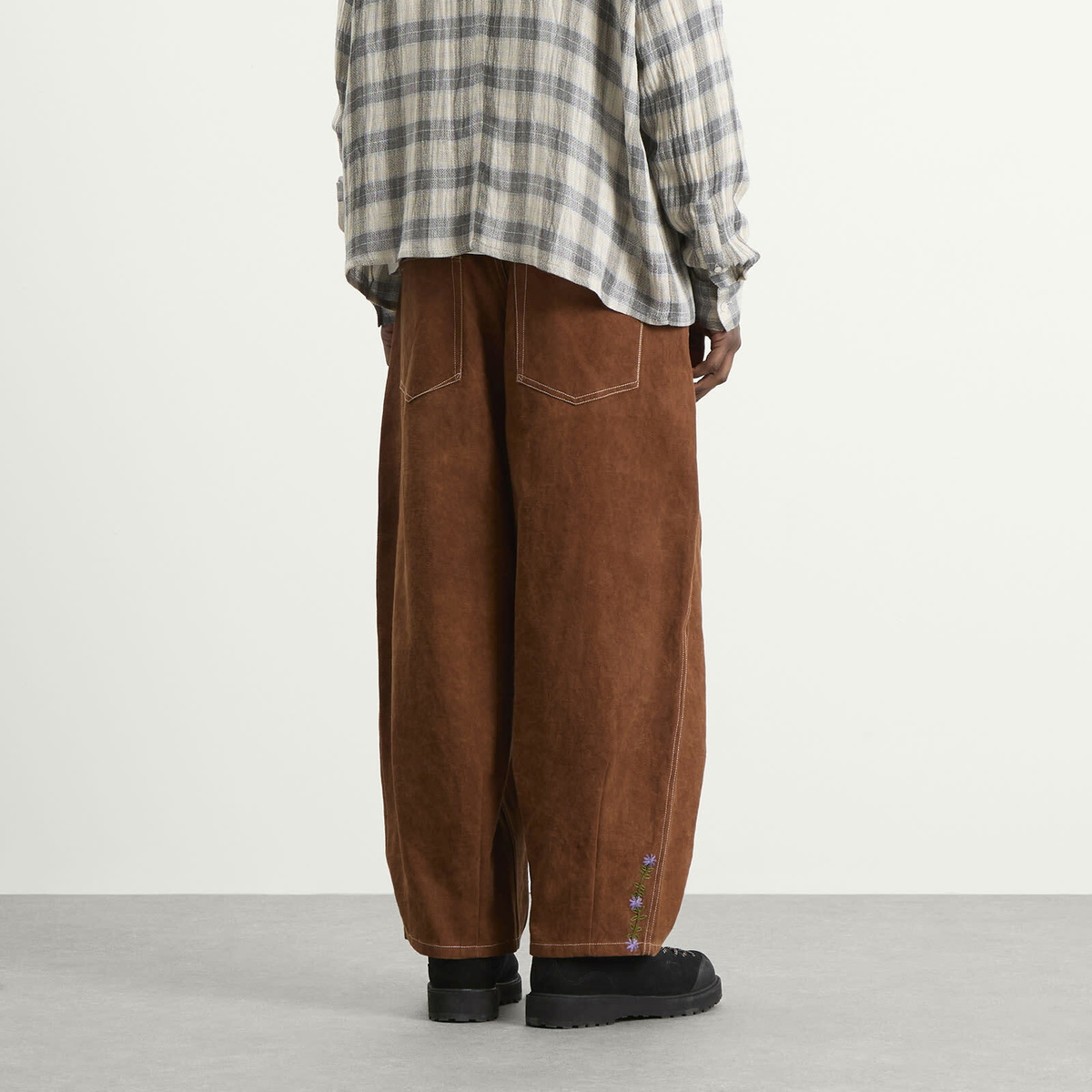 Story mfg. Men's Canvas Lush Pants in Brown Wonky-Wear