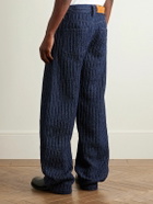 Séfr - Nasedo Straight-Leg Ribbed Cotton-Blend Bouclé Trousers - Blue