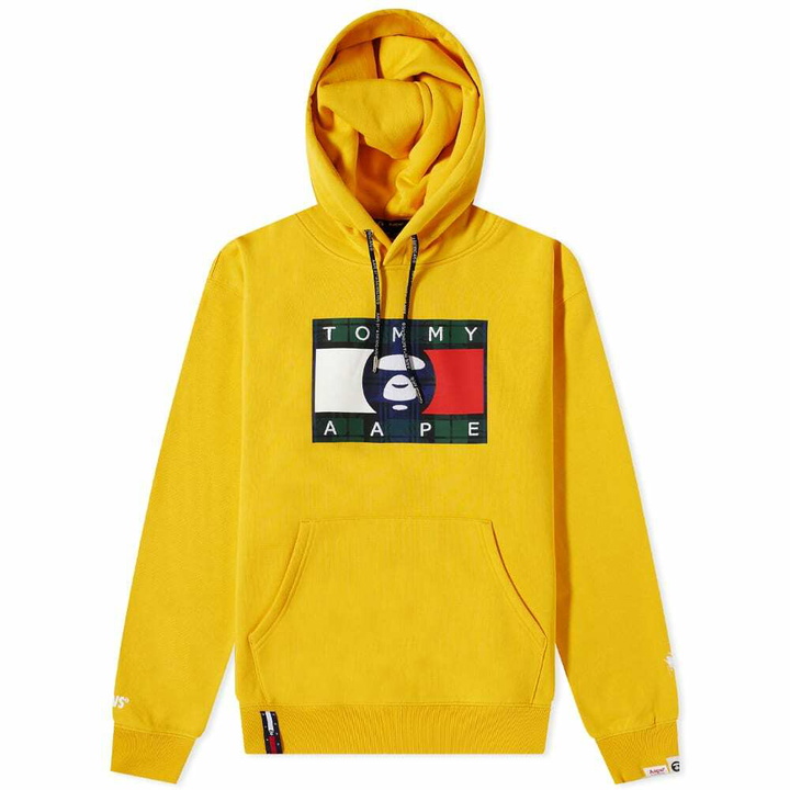 Photo: Men's AAPE x Tommy Popover Hoody in Dark Yellow