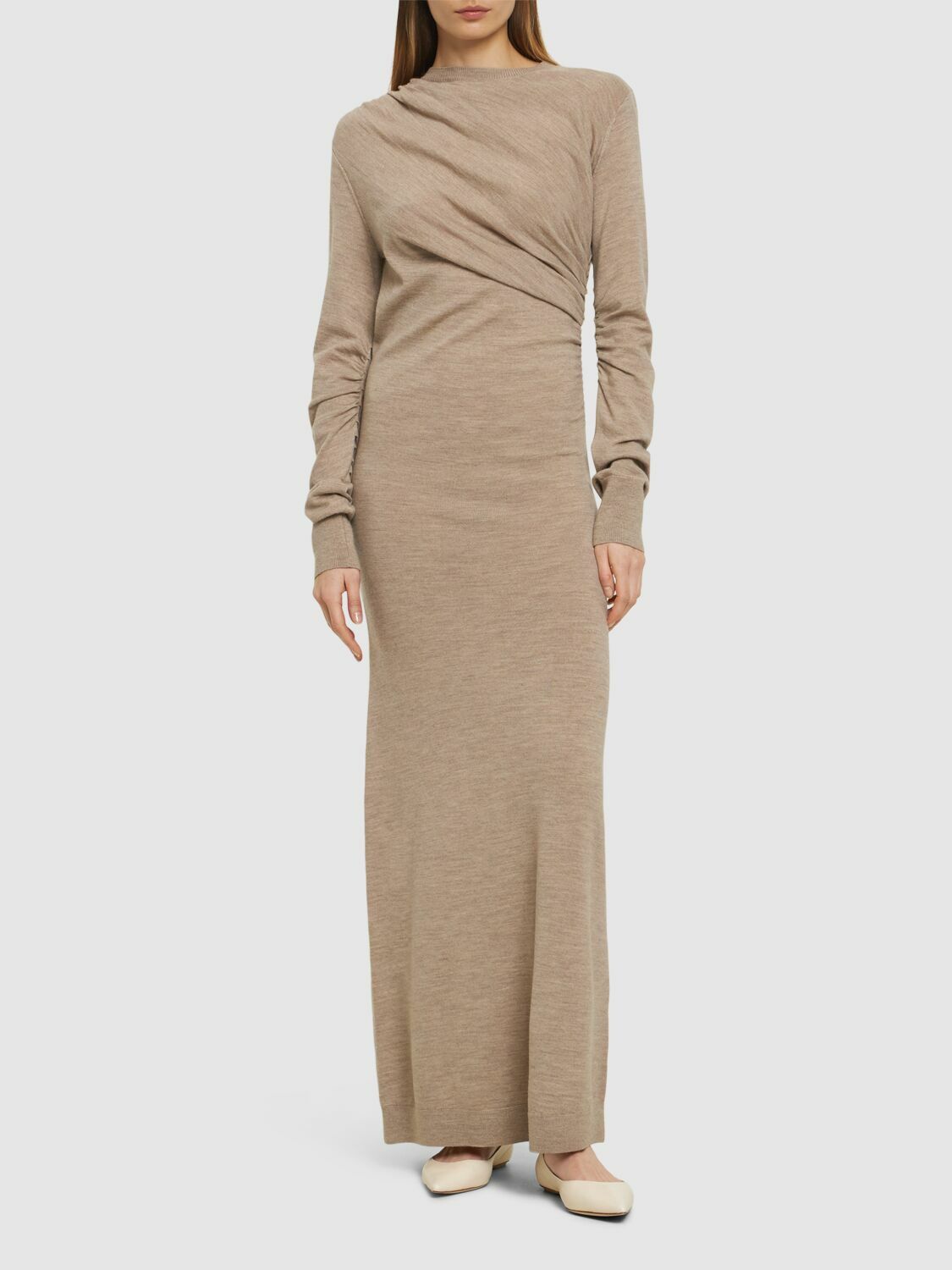 Draped Wool Dress